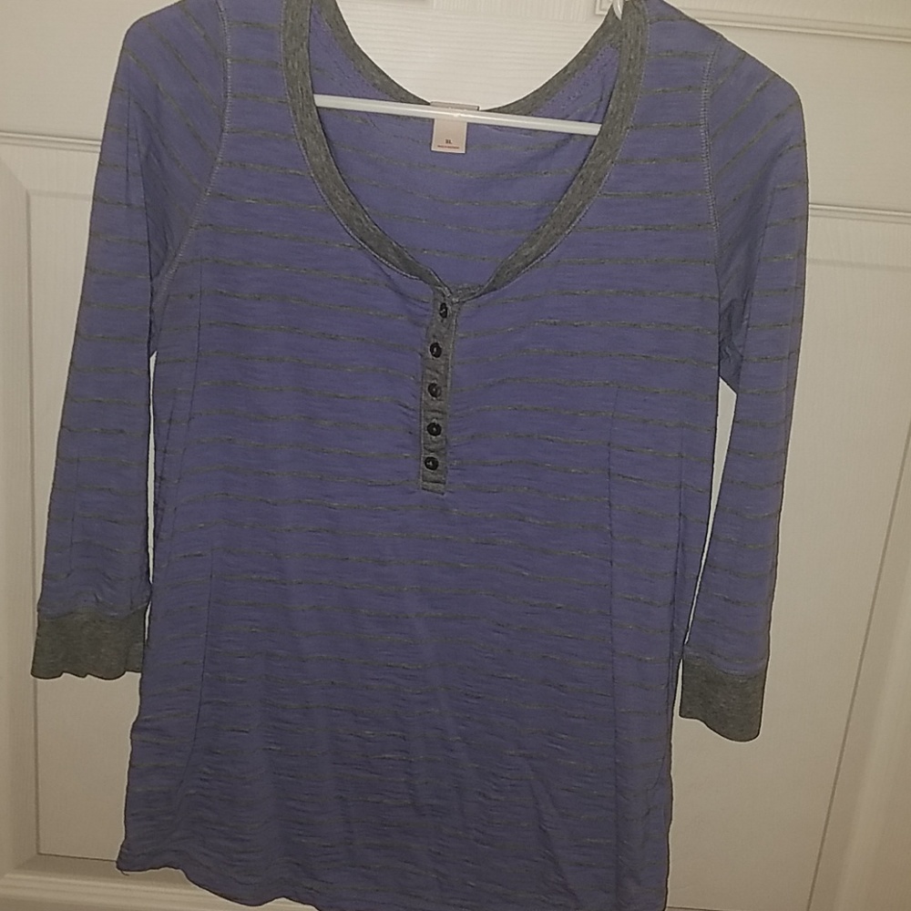 Grey and purple long sleeve shirt